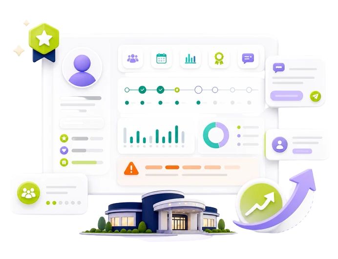 Bingo hall CRM software showing player profiles and retention data
